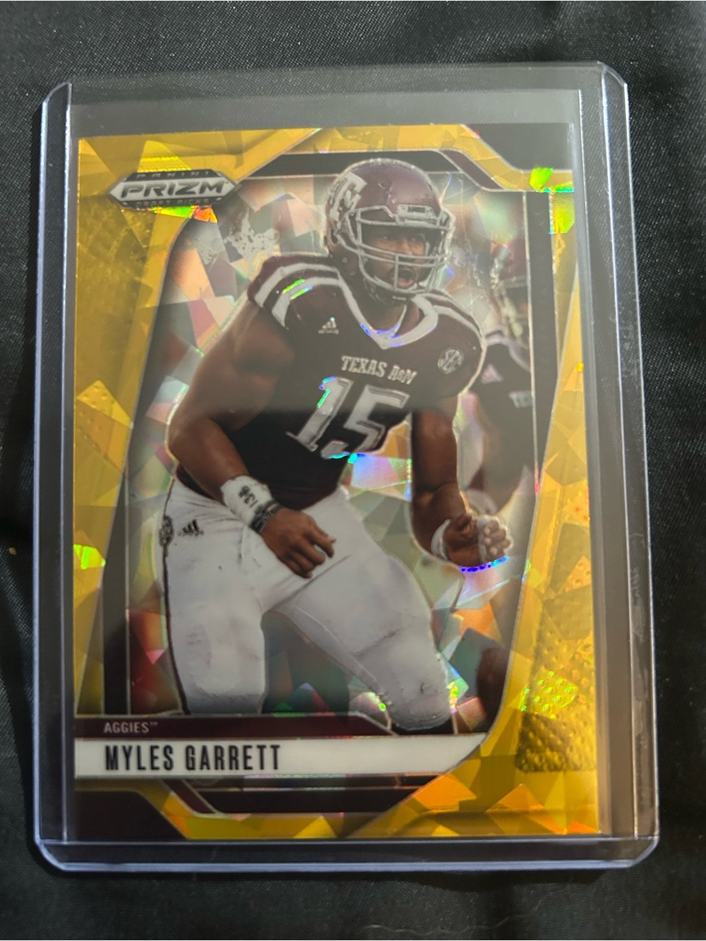 Panini Gold Prizm Myles Garrett Football Card